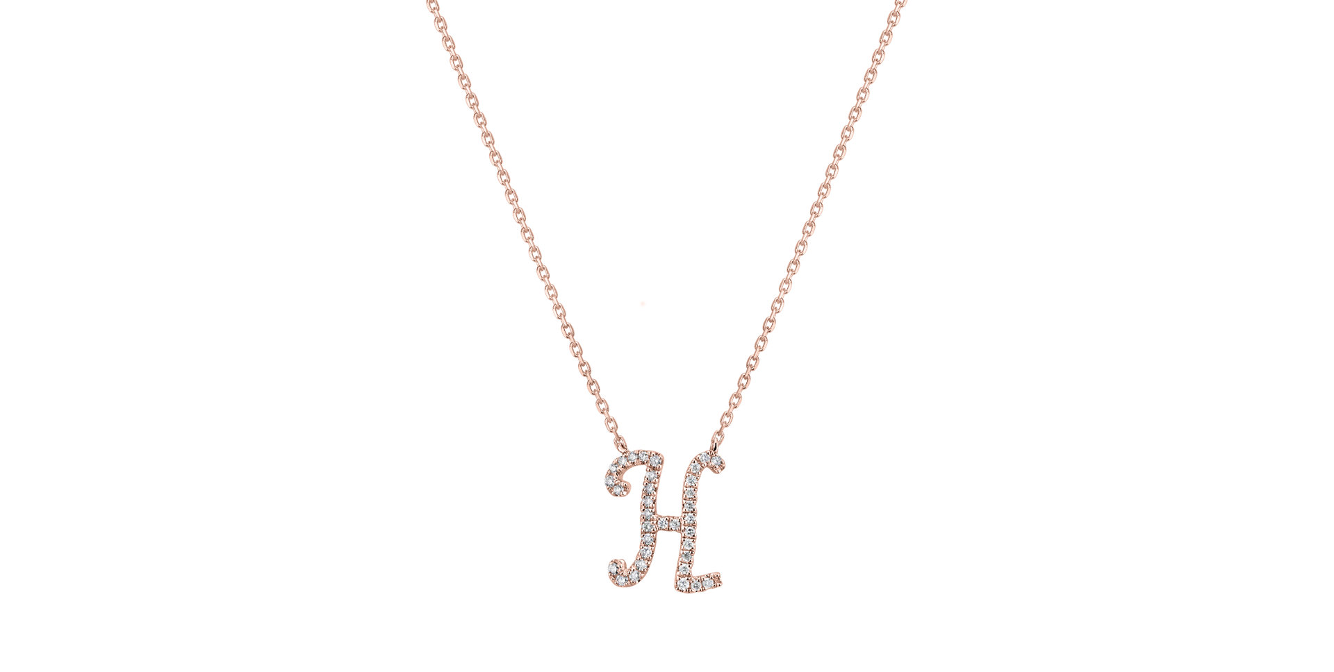 Diamond necklace Curly Glitter H