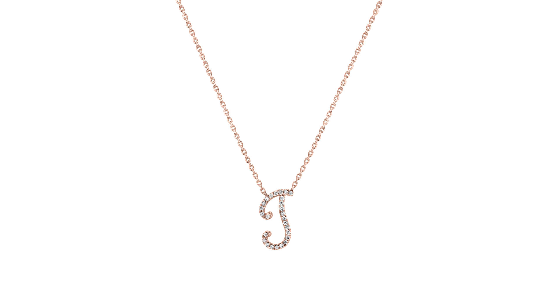 Diamond necklace Curly Glitter J