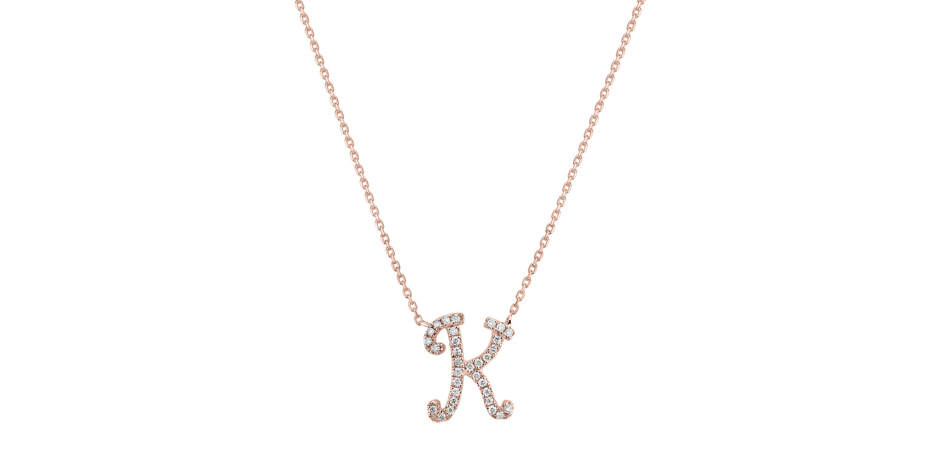 Diamond necklace Curly Glitter K