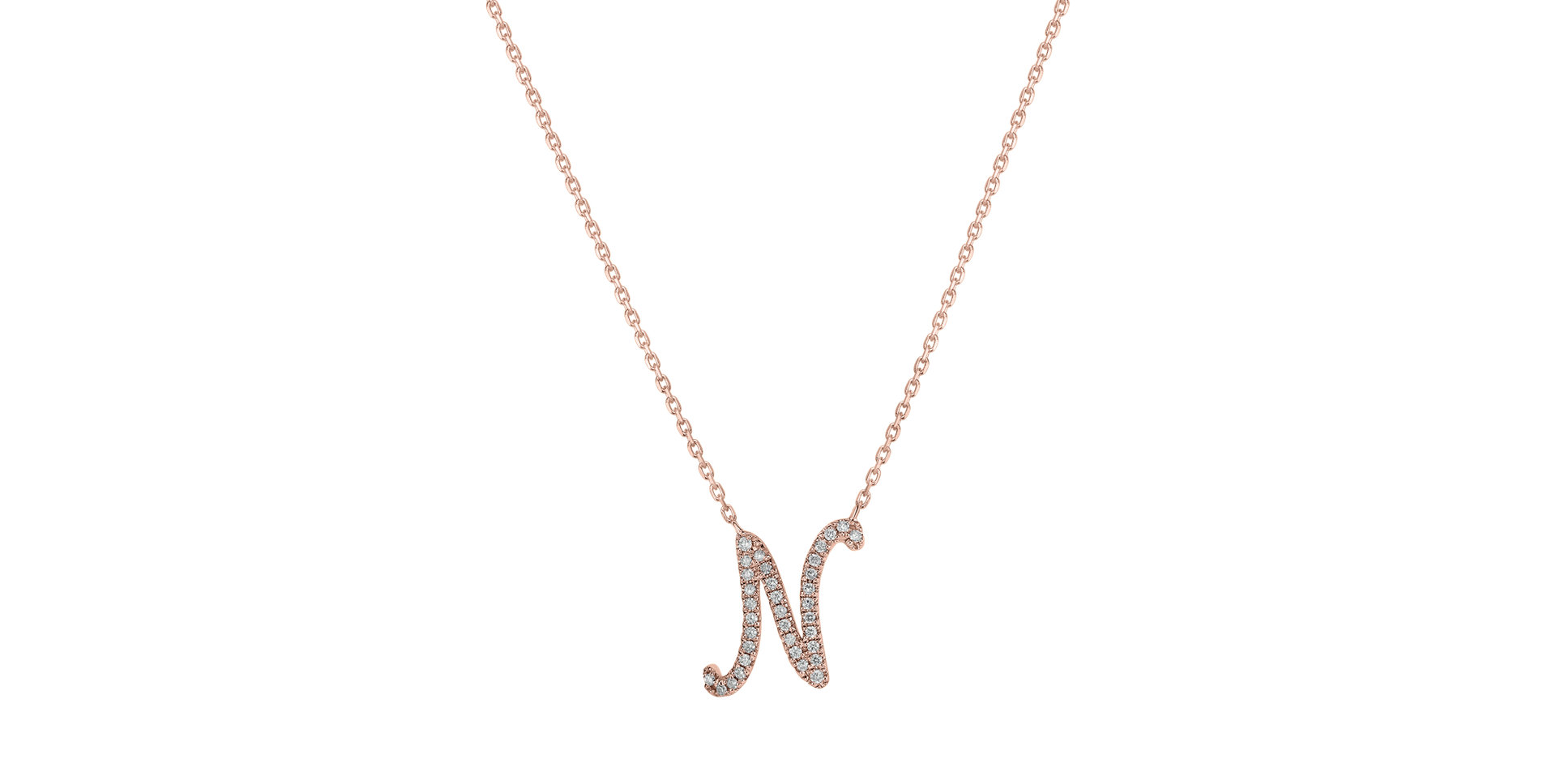 Diamond necklace Curly Glitter N