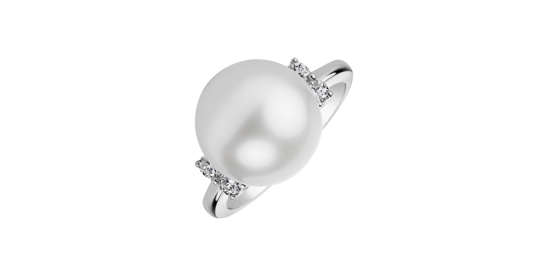 Diamond ring with Pearl Pacific Harmony