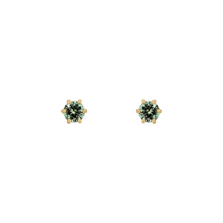 Earrings with green diamonds Vesper Romance