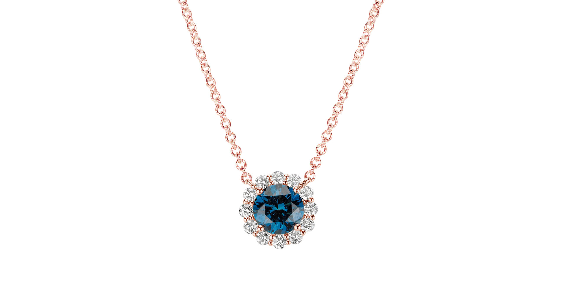 Necklace with blue and white diamonds Dream Sparkle