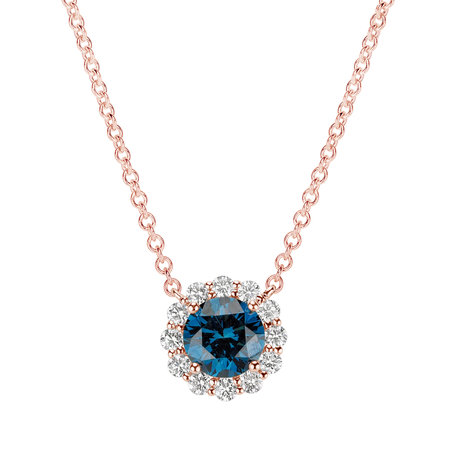 Necklace with blue and white diamonds Dream Sparkle