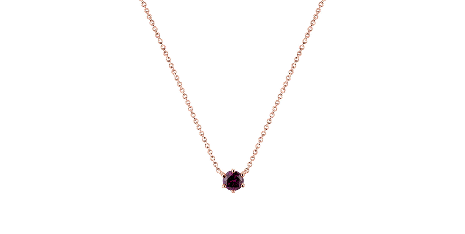 Necklace with pink diamonds Essential Drop