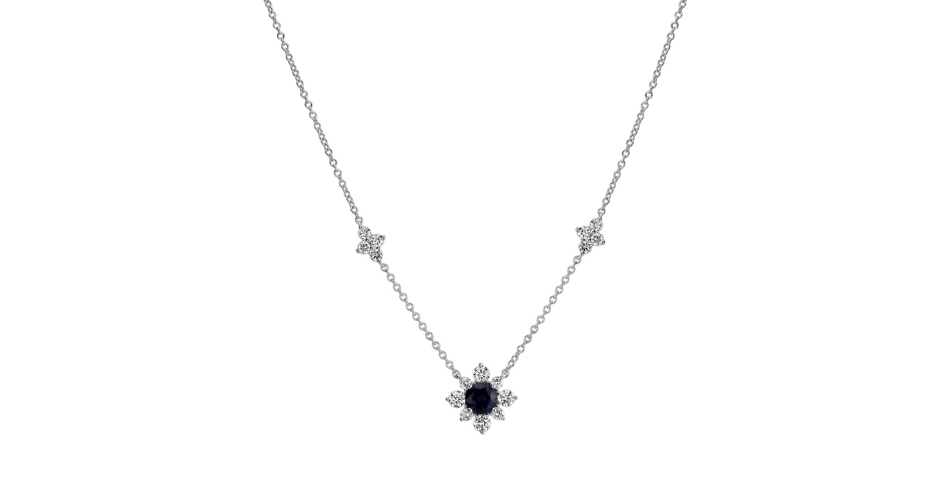 Diamond necklace with Sapphire Night Star