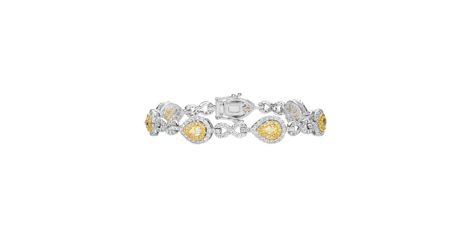 Bracelet with yellow and white diamonds Frozen Sun