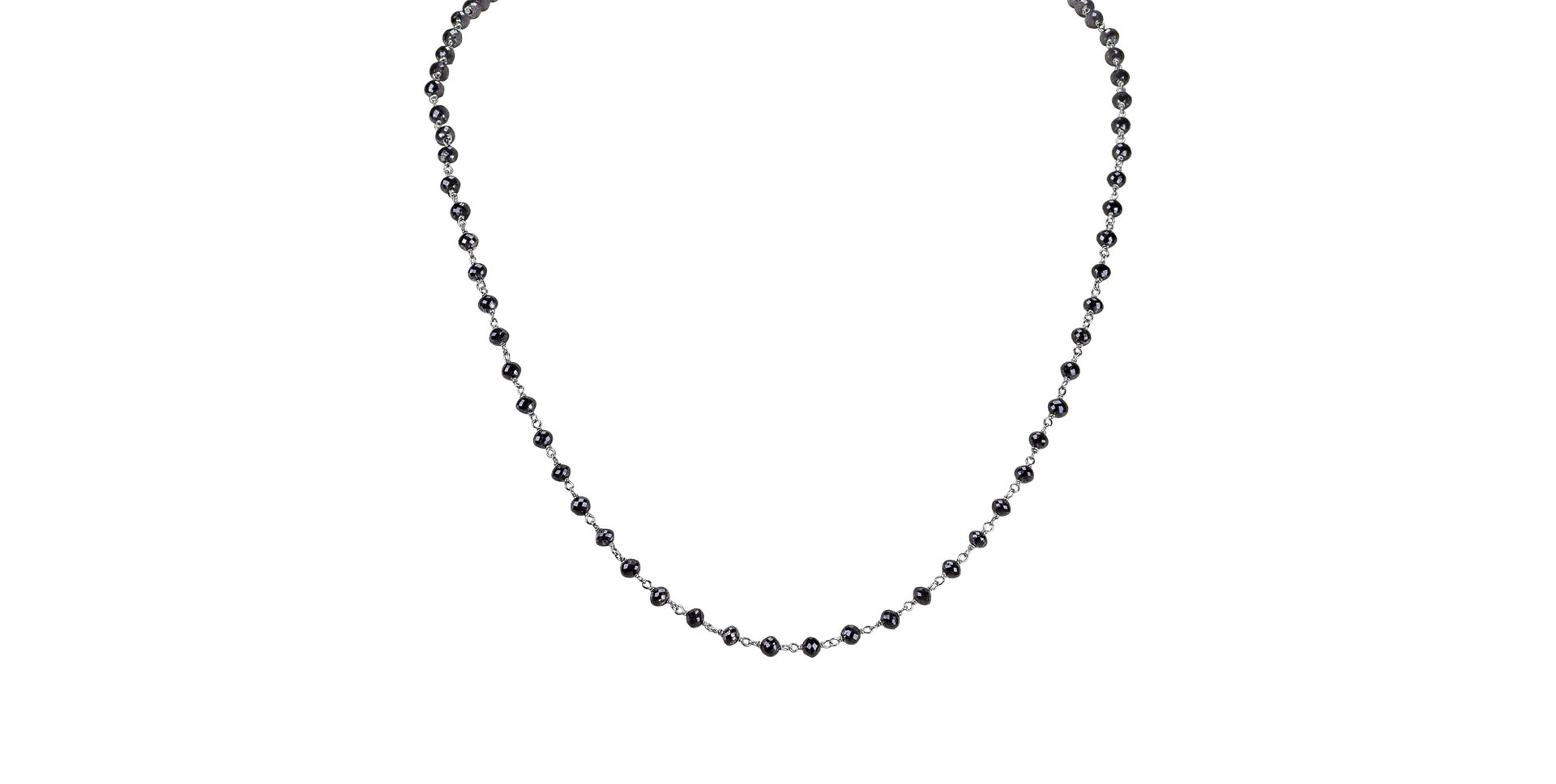 Necklace with black diamonds Dark Melody
