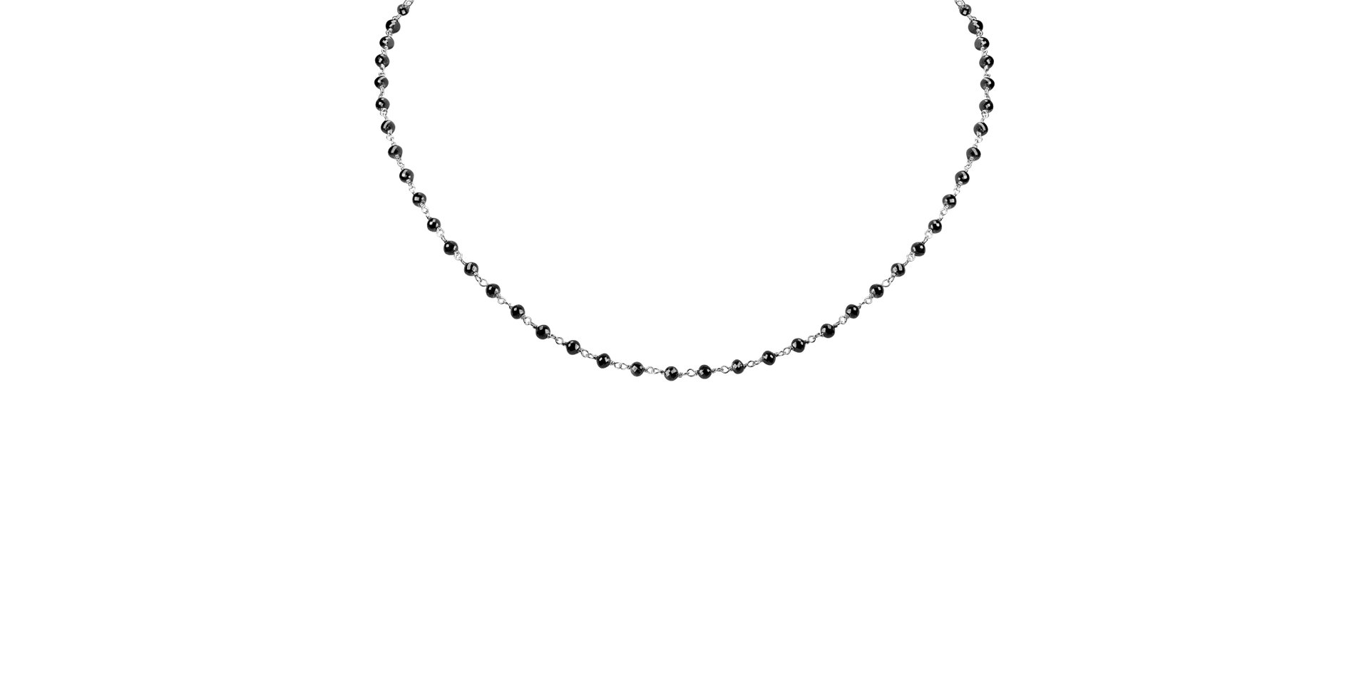 Necklace with black diamonds Dark Melody