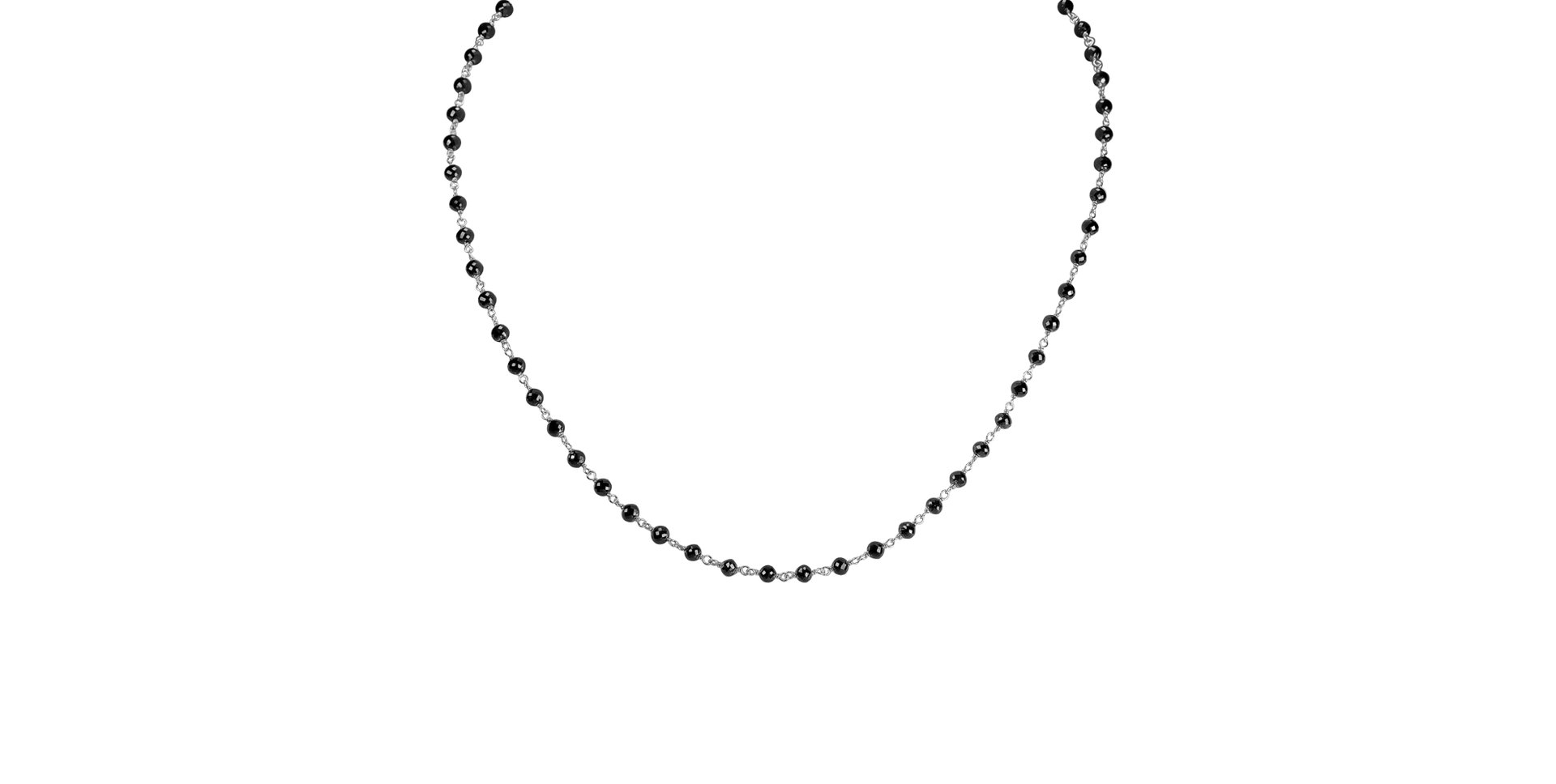 Necklace with black diamonds Dark Melody