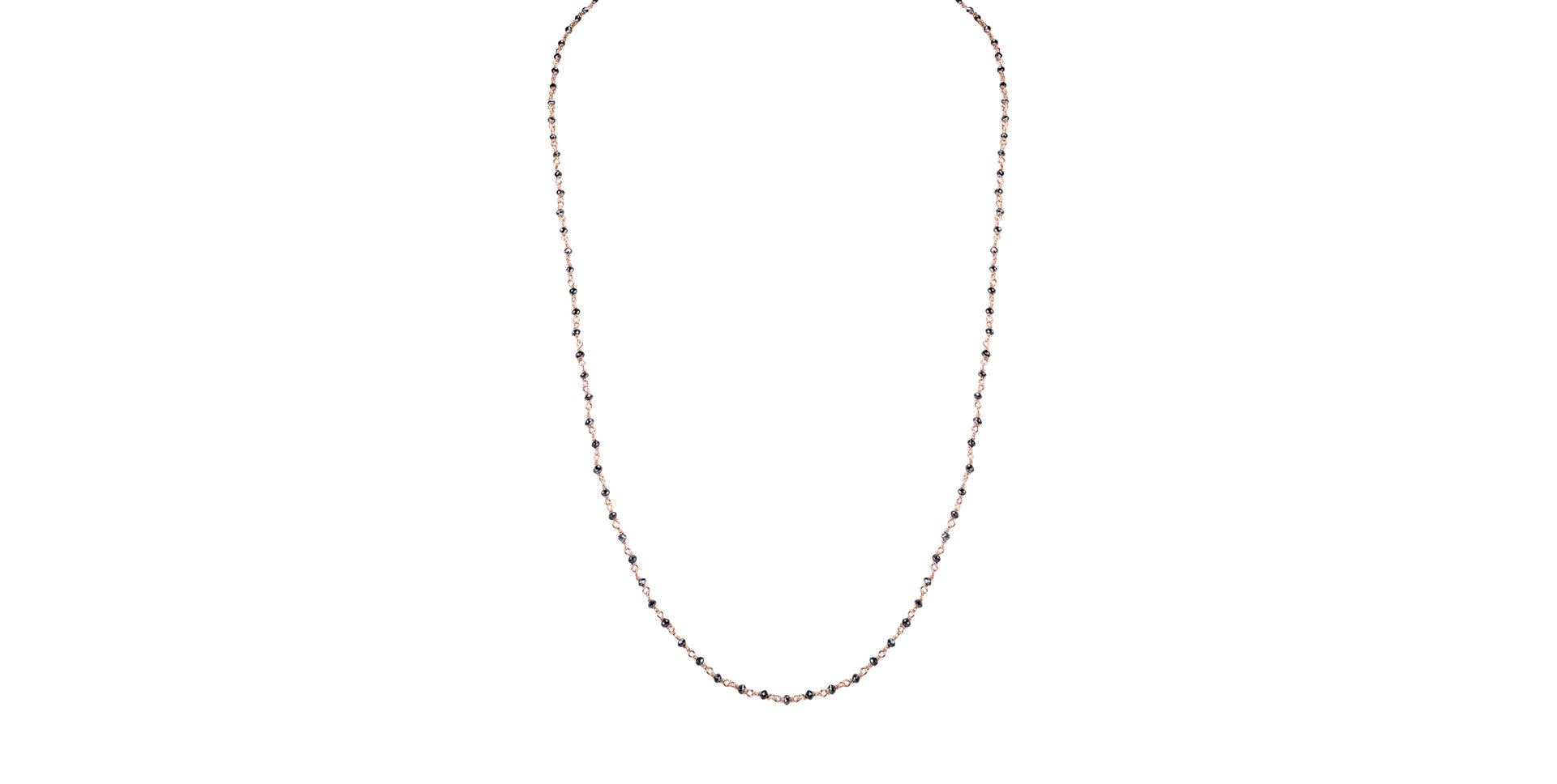 Necklace with black diamonds Dark Melody