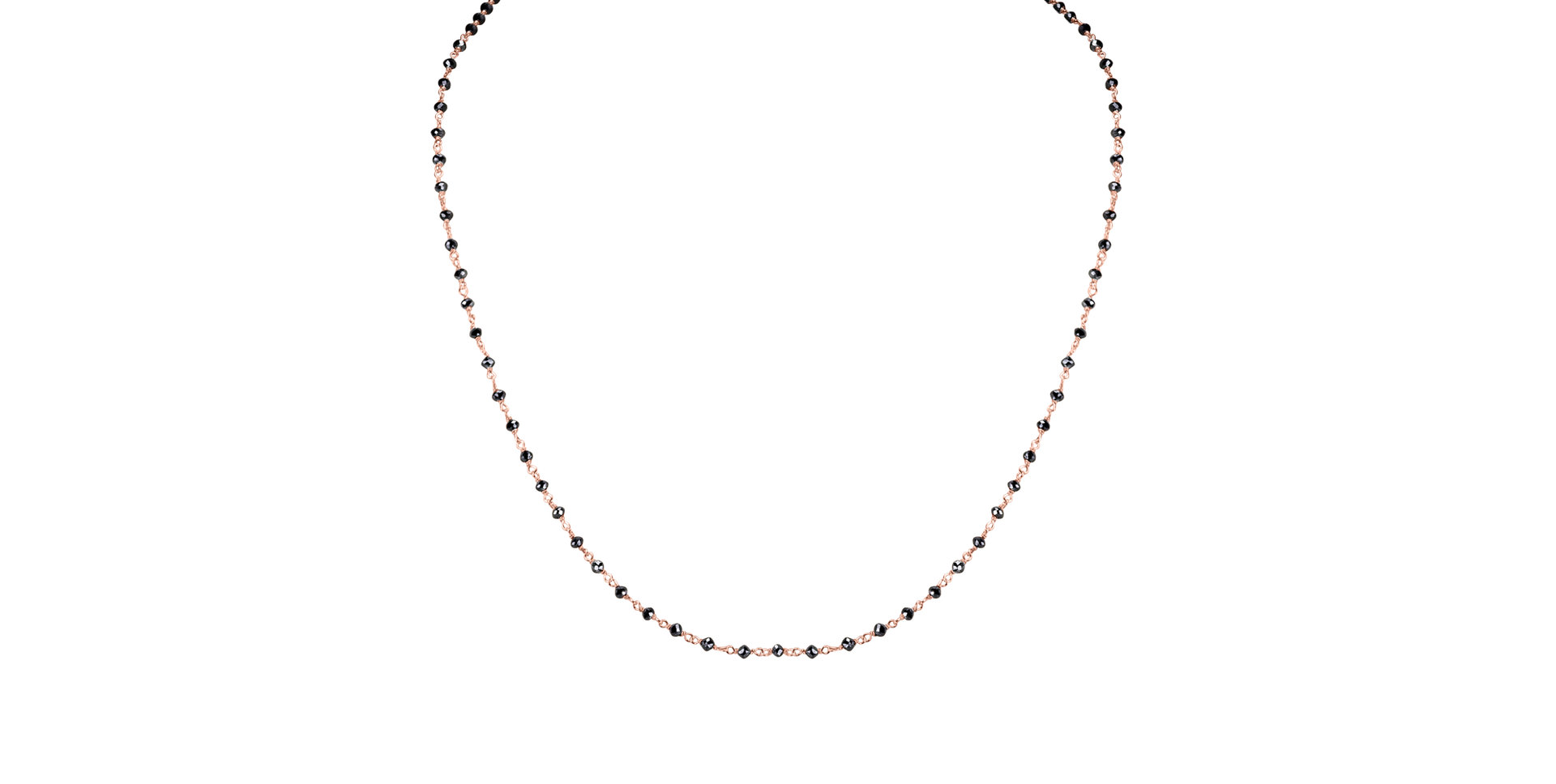 Necklace with black diamonds Dark Melody