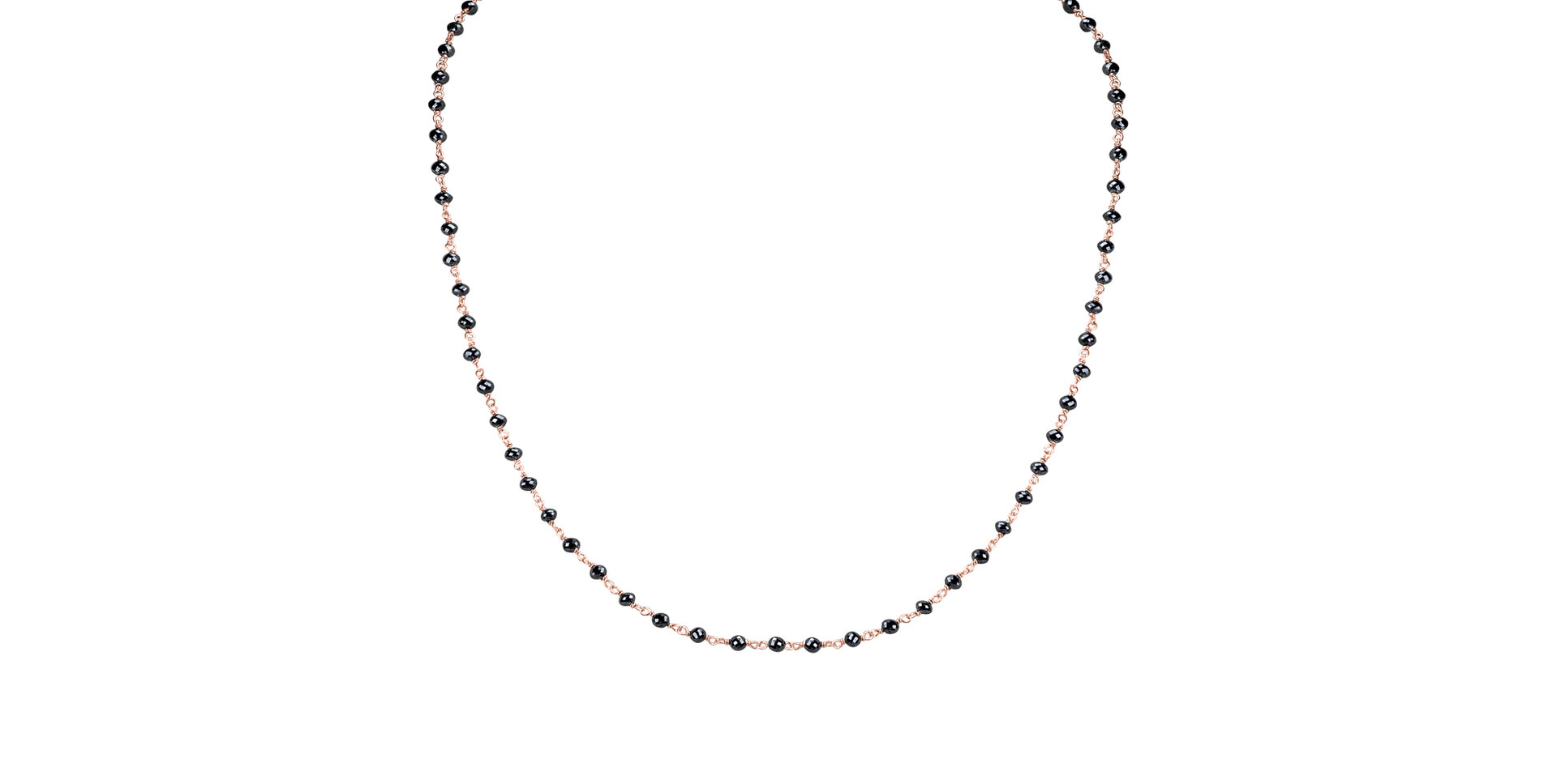 Necklace with black diamonds Dark Melody