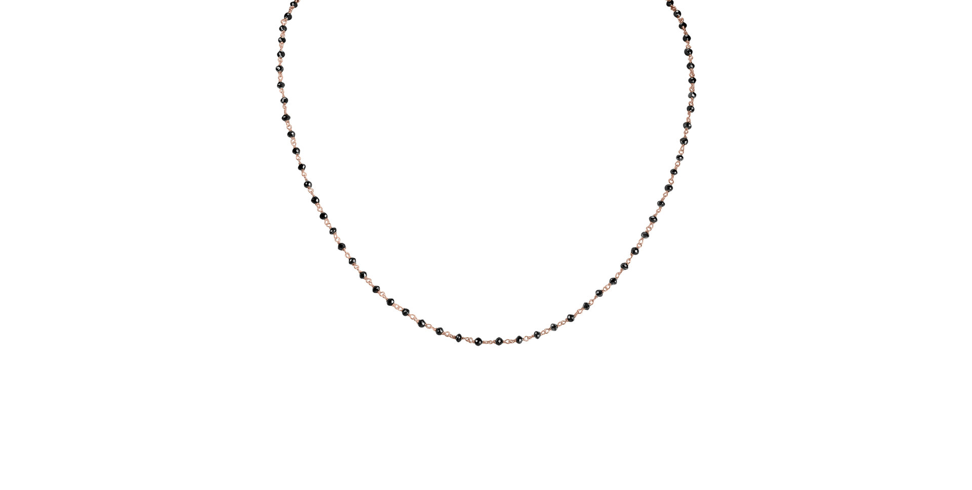 Necklace with black diamonds Dark Melody
