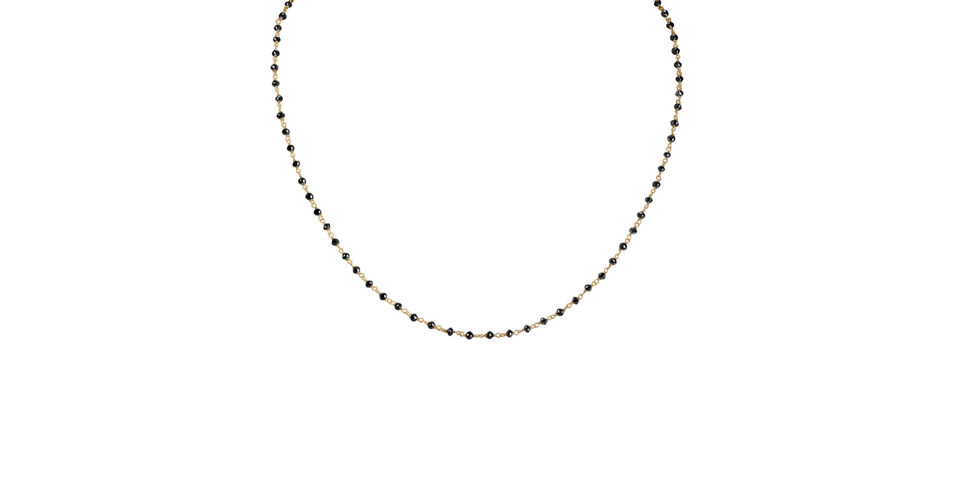 Necklace with black diamonds Dark Melody