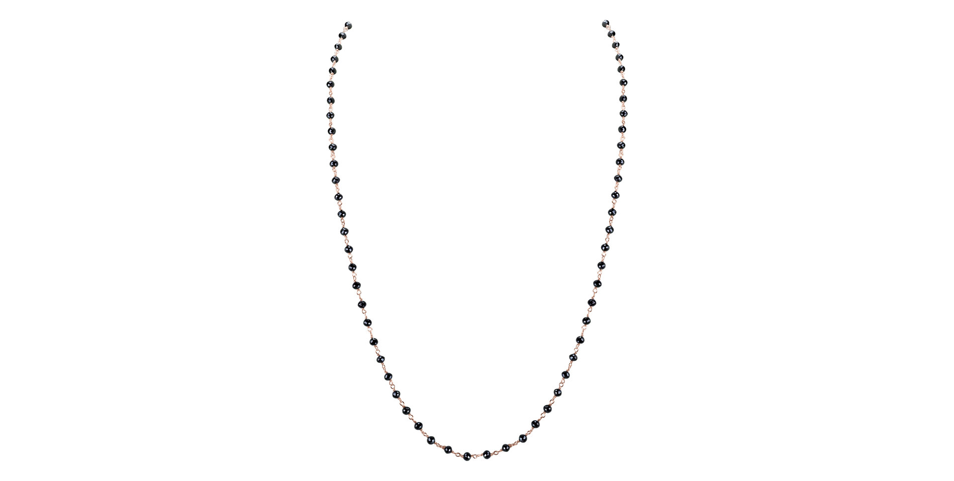 Necklace with black diamonds Dark Melody