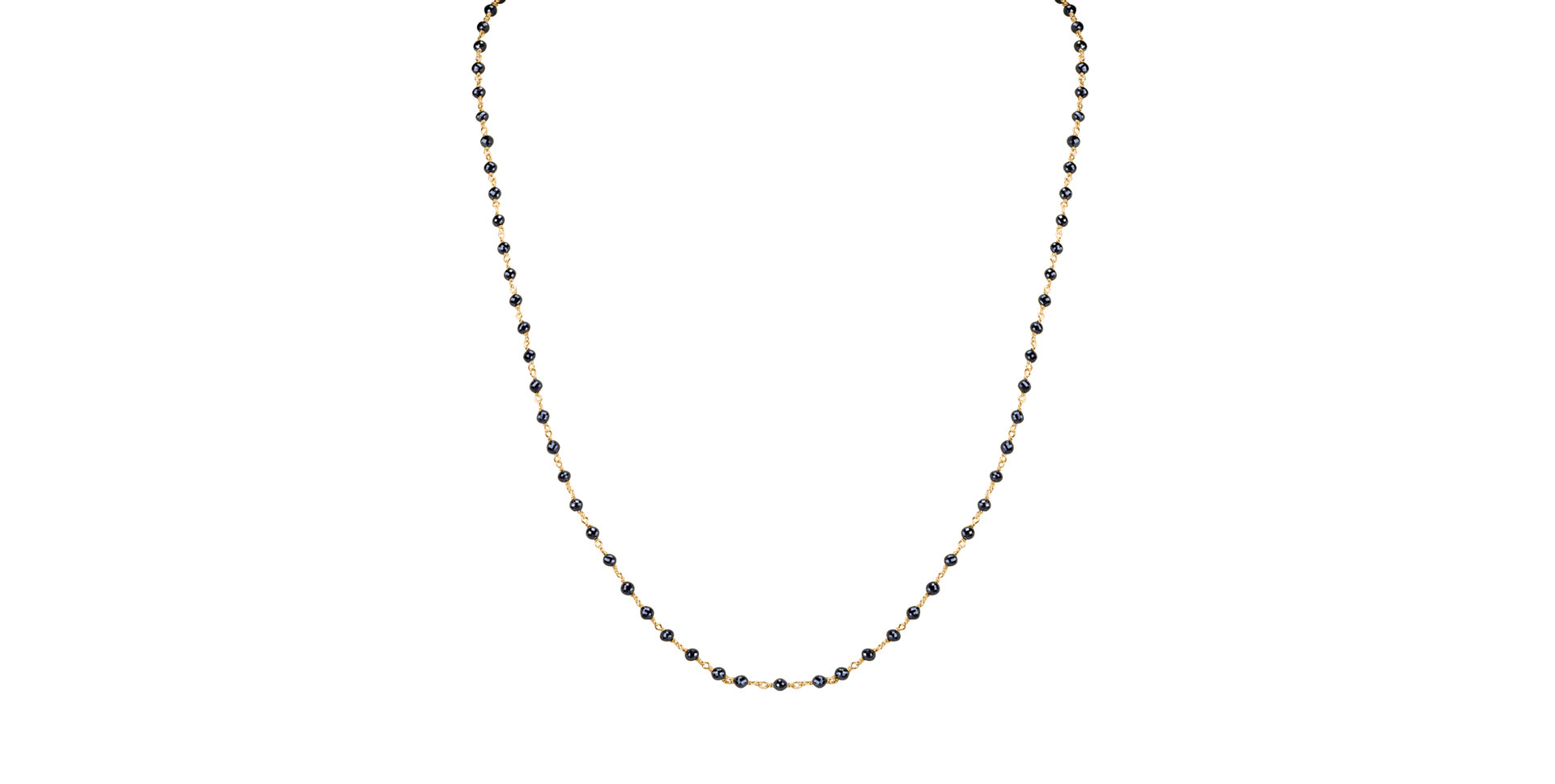 Necklace with black diamonds Dark Melody