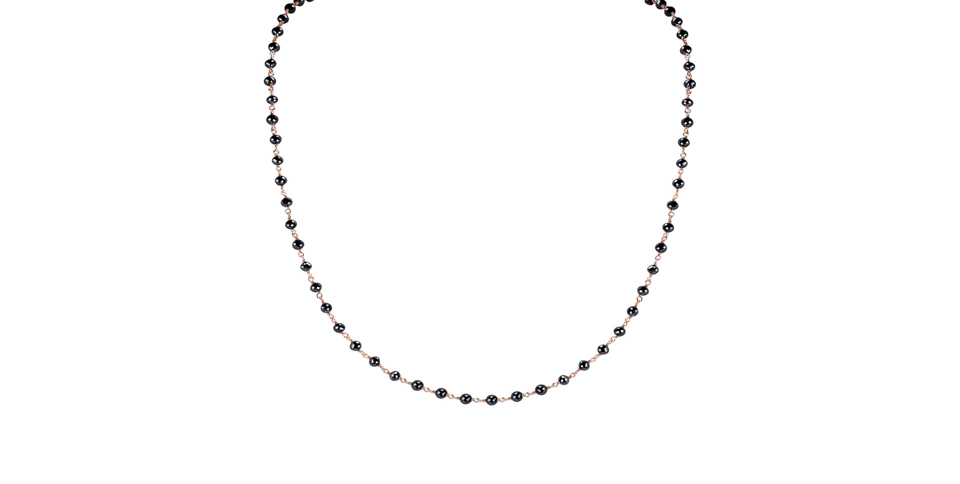 Necklace with black diamonds Dark Melody