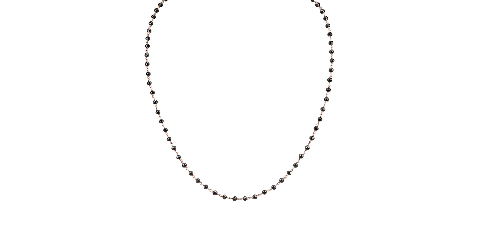 Necklace with black diamonds Dark Melody