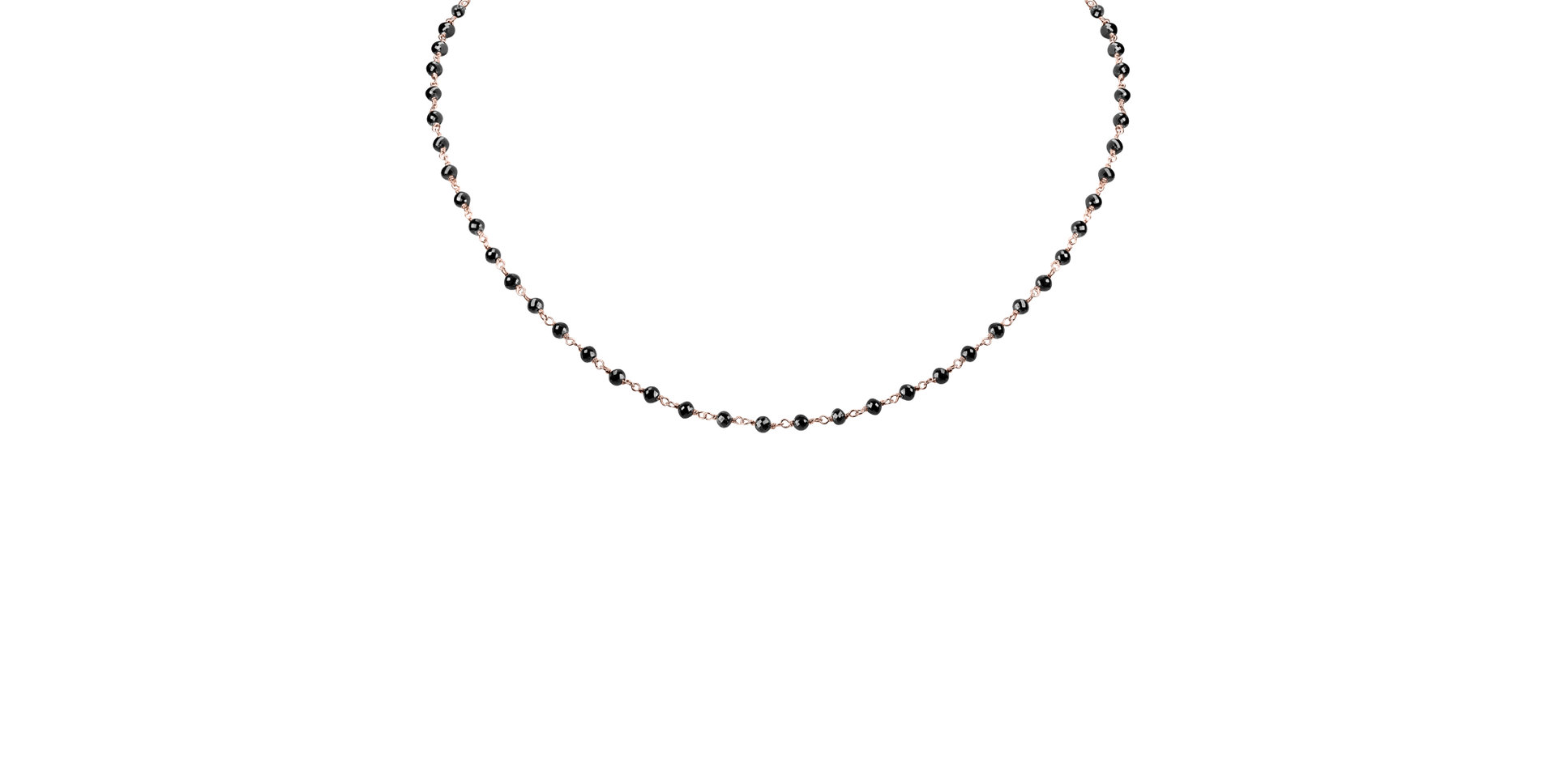 Necklace with black diamonds Dark Melody