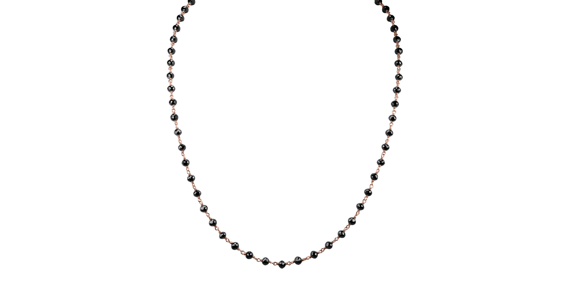Necklace with black diamonds Dark Melody