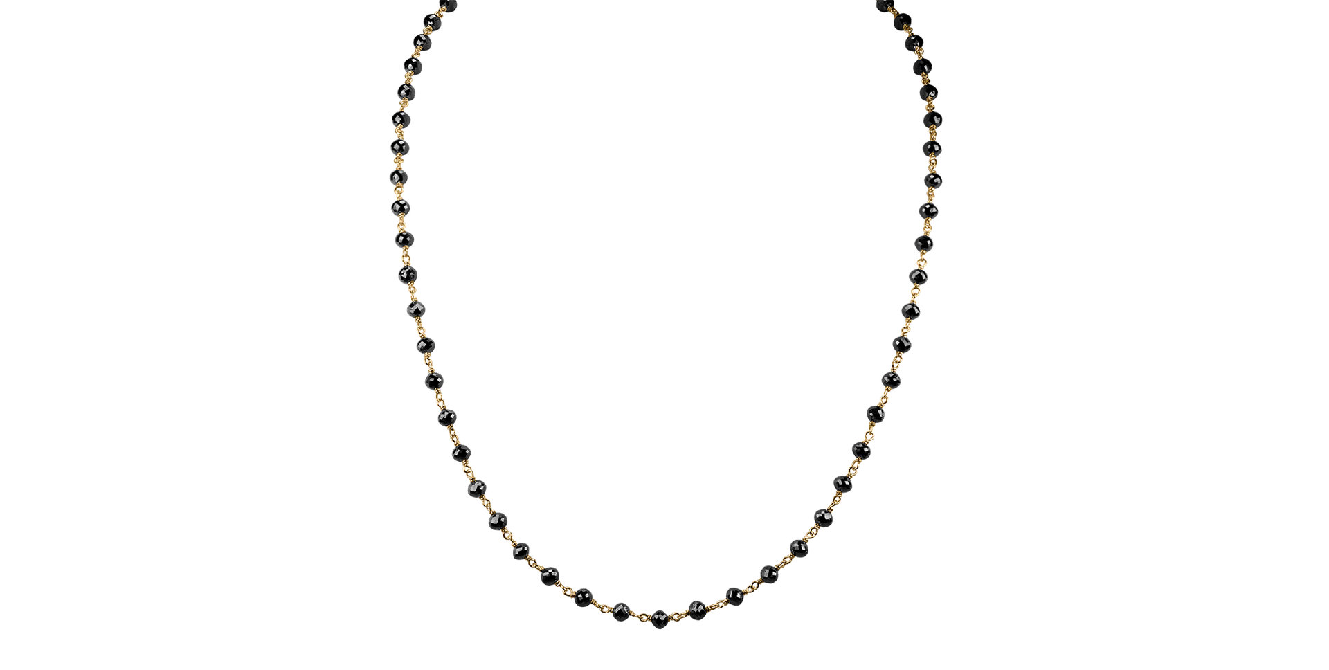 Necklace with black diamonds Dark Melody