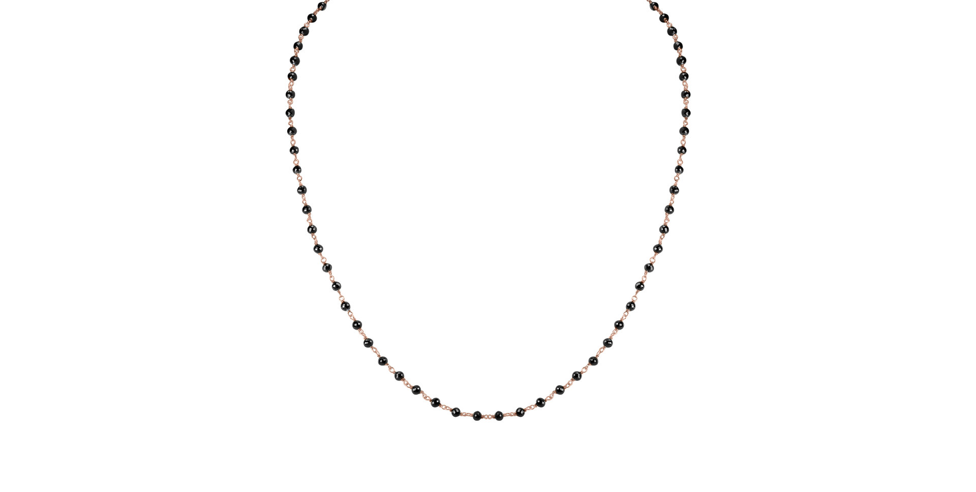 Necklace with black diamonds Dark Melody