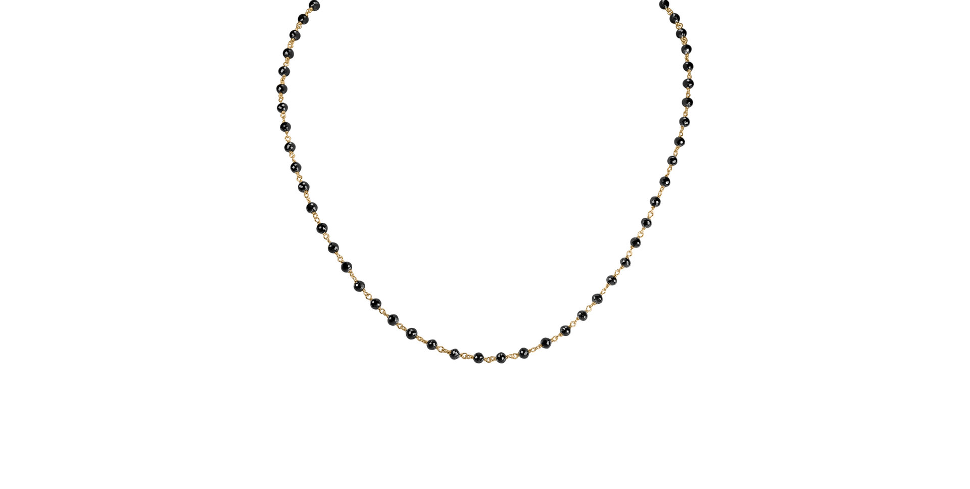 Necklace with black diamonds Dark Melody