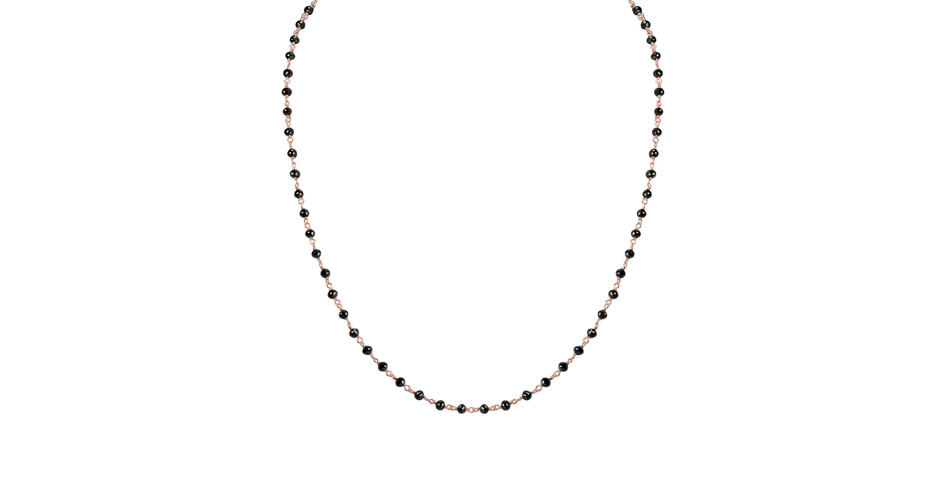 Necklace with black diamonds Dark Melody