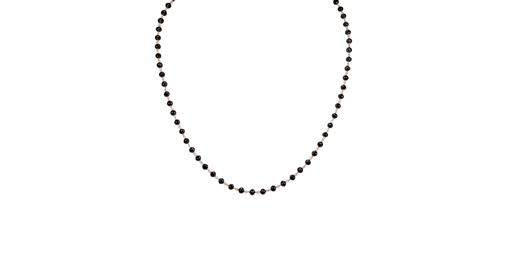Necklace with black diamonds Dark Melody