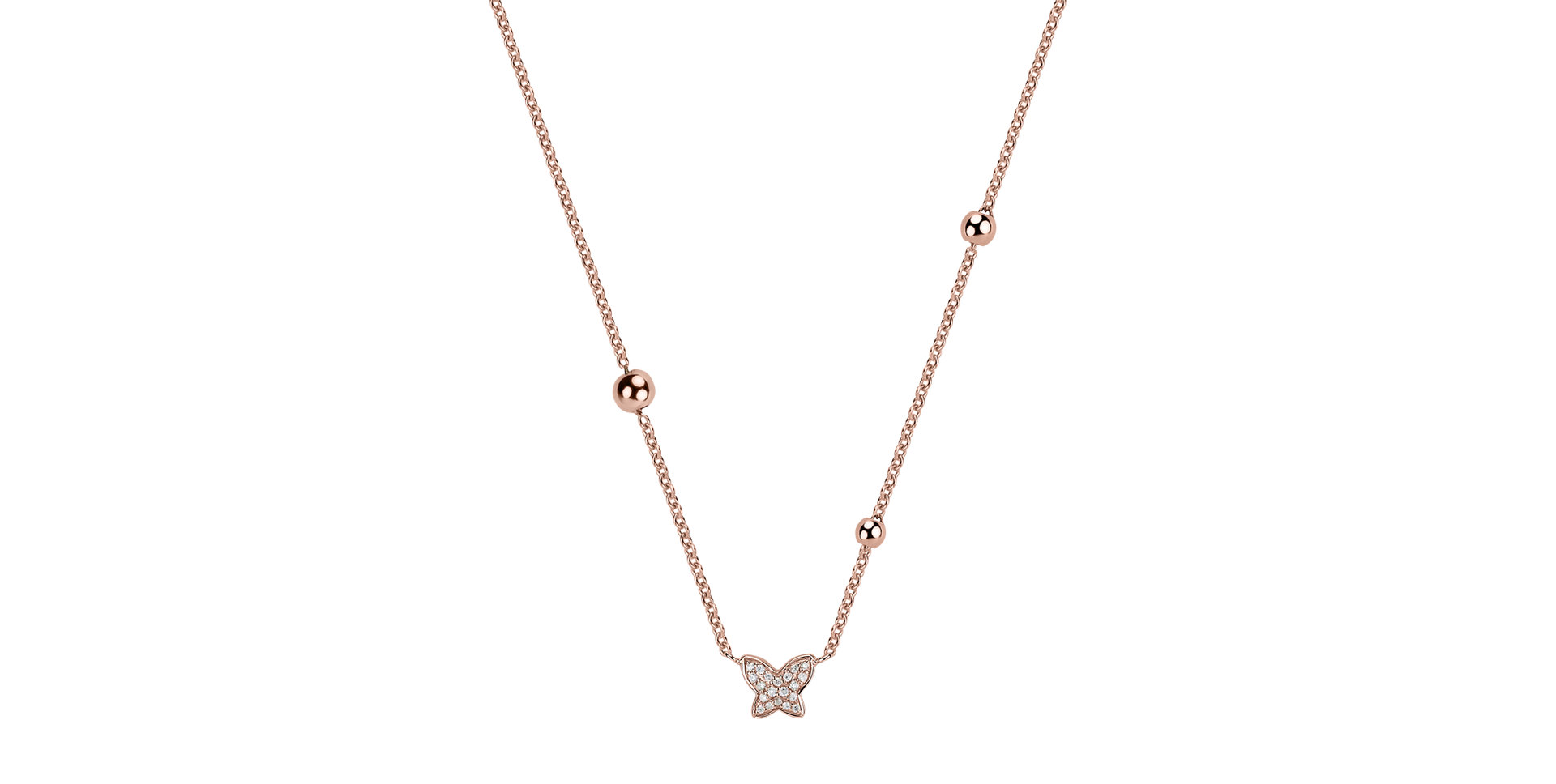 Diamond necklace Magic Butterfly