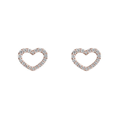 Diamond earrings Shiny Hearts