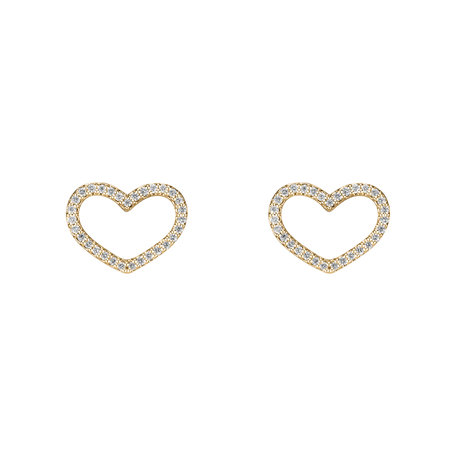 Diamond earrings Shiny Hearts