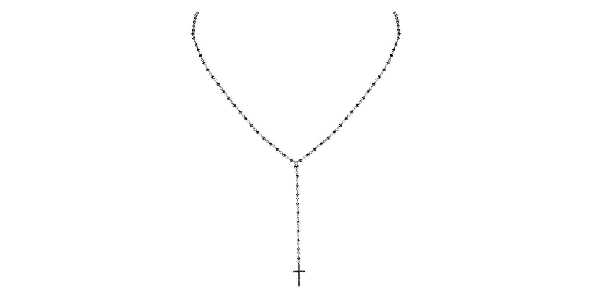 Necklace with black diamonds Paradise Drop