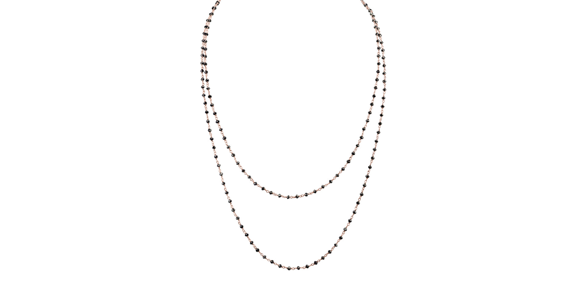 Necklace with black diamonds Dark Melody