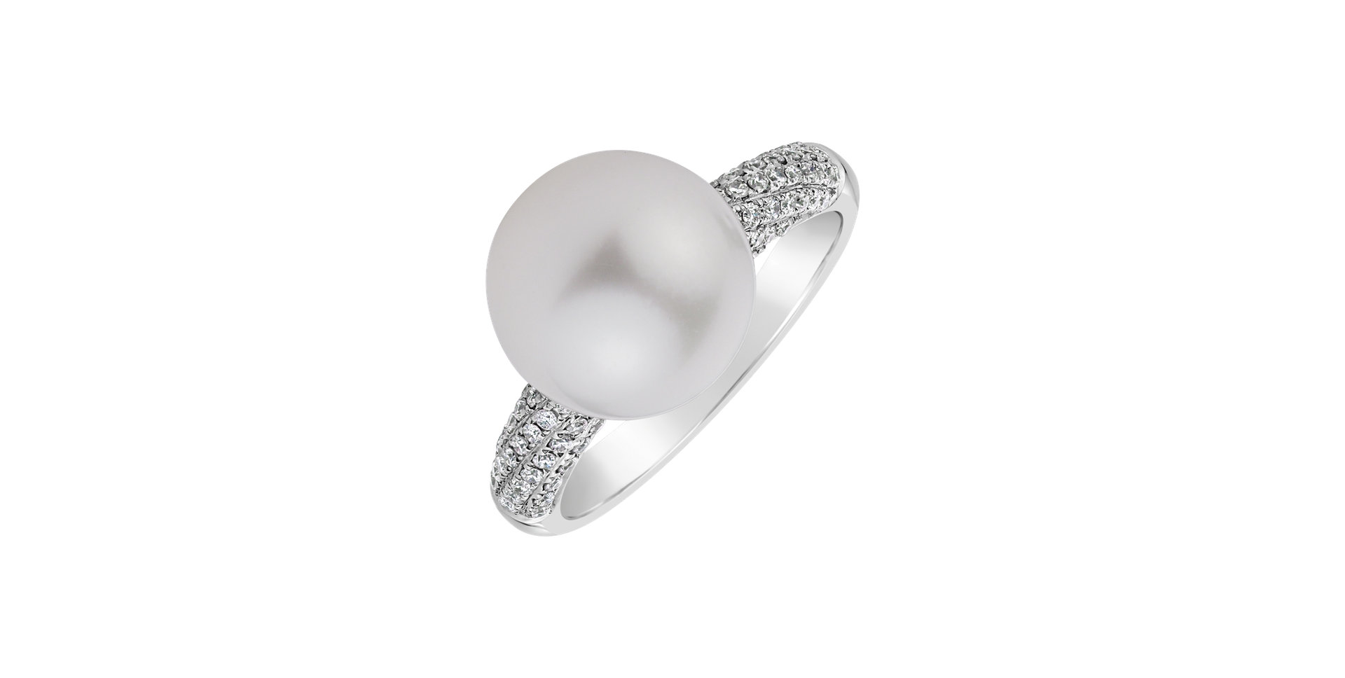 Diamond ring with Pearl Aquatic