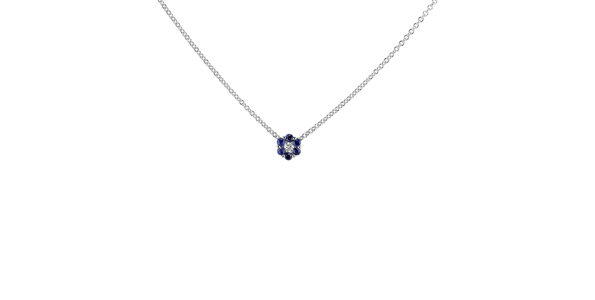 Diamond necklace with Sapphire Shiny Constellation