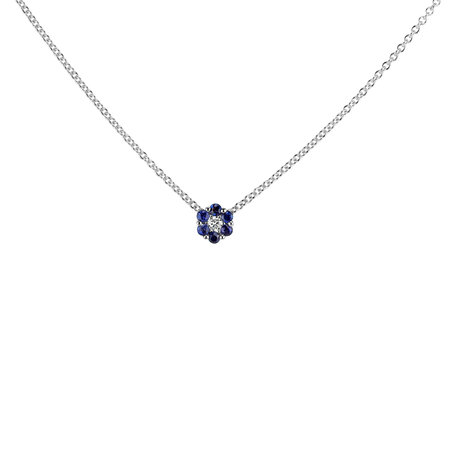 Diamond necklace with Sapphire Shiny Constellation