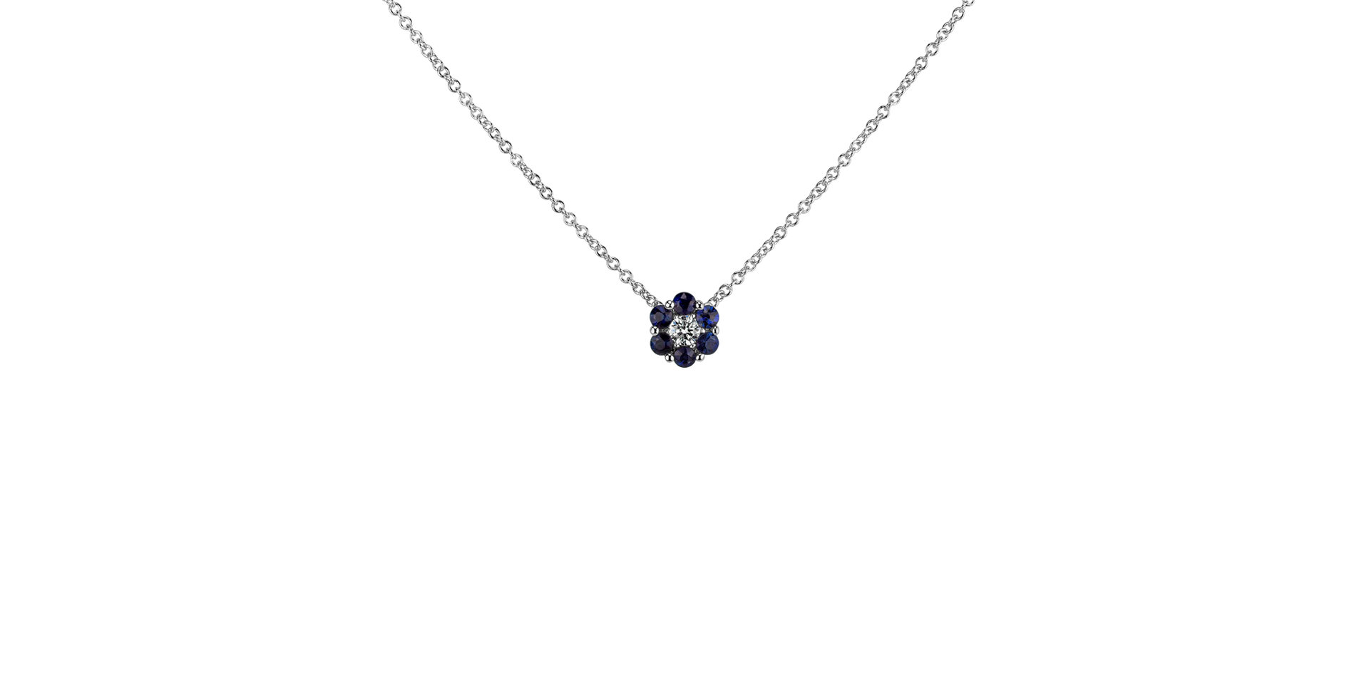 Diamond necklace with Sapphire Shiny Constellation