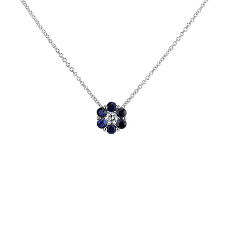 Diamond necklace with Sapphire Shiny Constellation