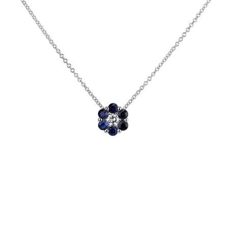 Diamond necklace with Sapphire Shiny Constellation