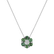 Diamond necklace with Emerald Shiny Flower5