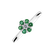 Diamond ring with Emerald Shiny Flower5