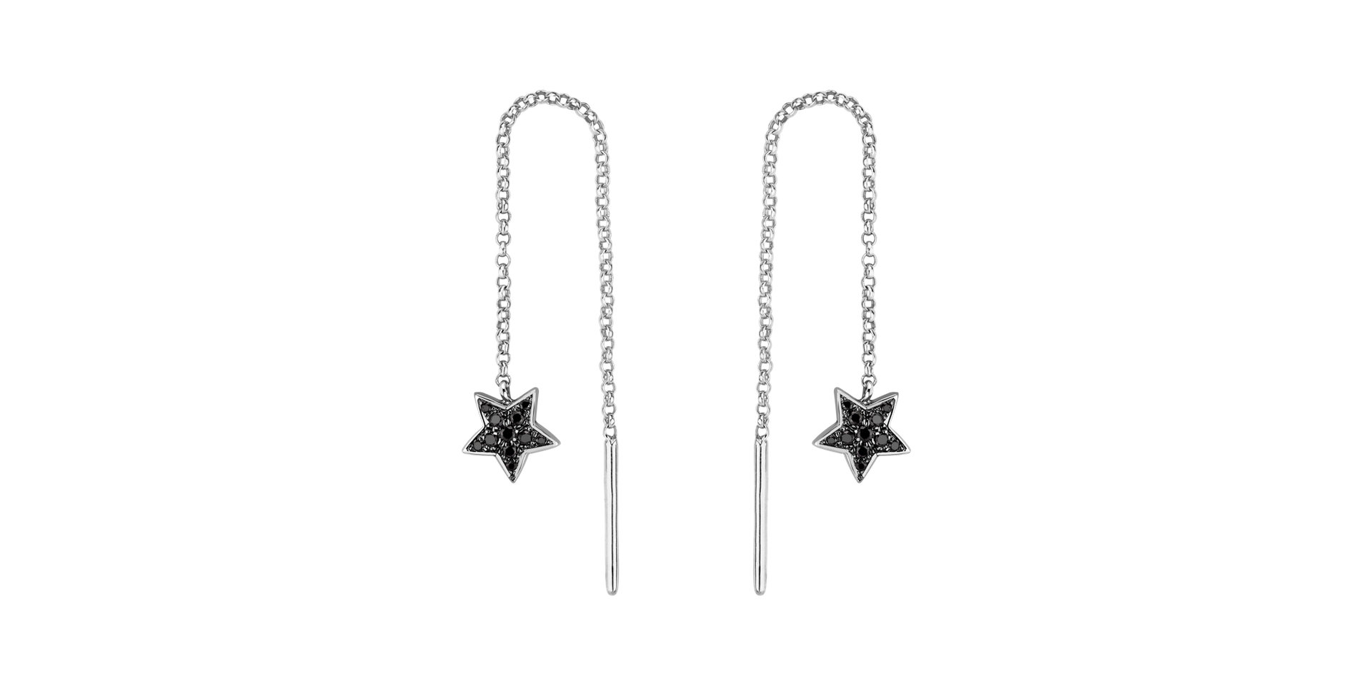 Earrings with black diamonds Amazing Night