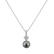 Diamond pendant with Pearl Darkest Night3