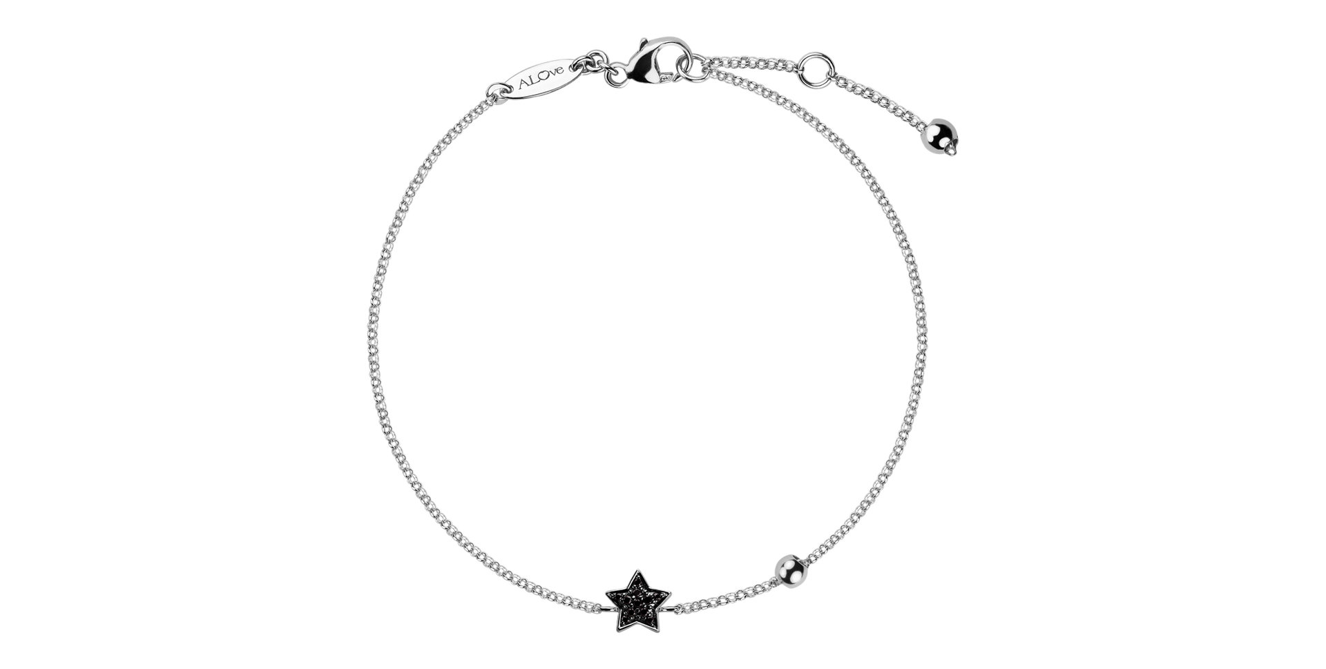 Bracelet with black diamonds Heaven Message