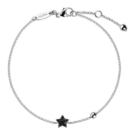 Bracelet with black diamonds Heaven Message