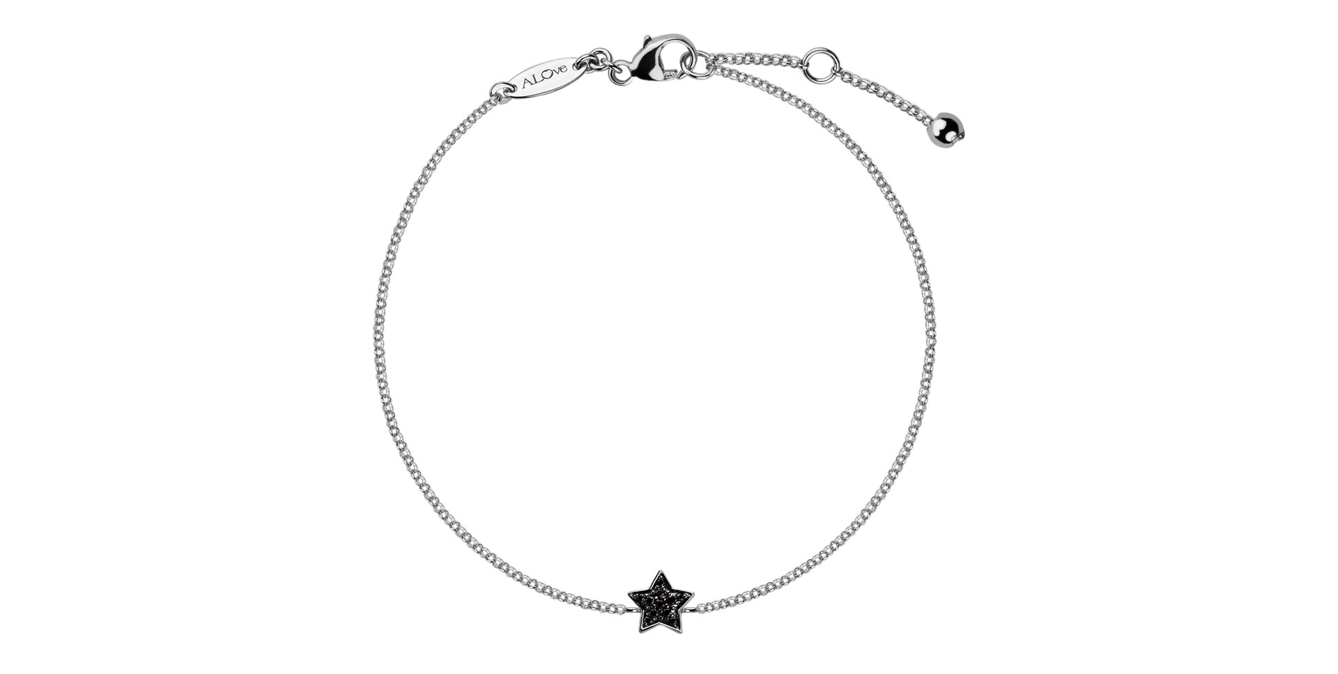 Bracelet with black diamonds Night Message