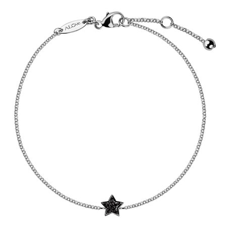 Bracelet with black diamonds Night Message