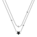 Necklace with black and white diamonds Star Waterfall4